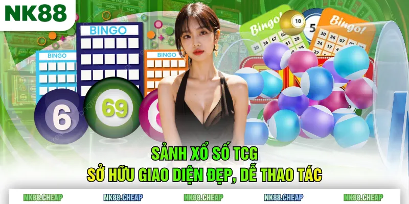 Sảnh Xổ Số TCG sở hữu giao diện đẹp, dễ thao tác